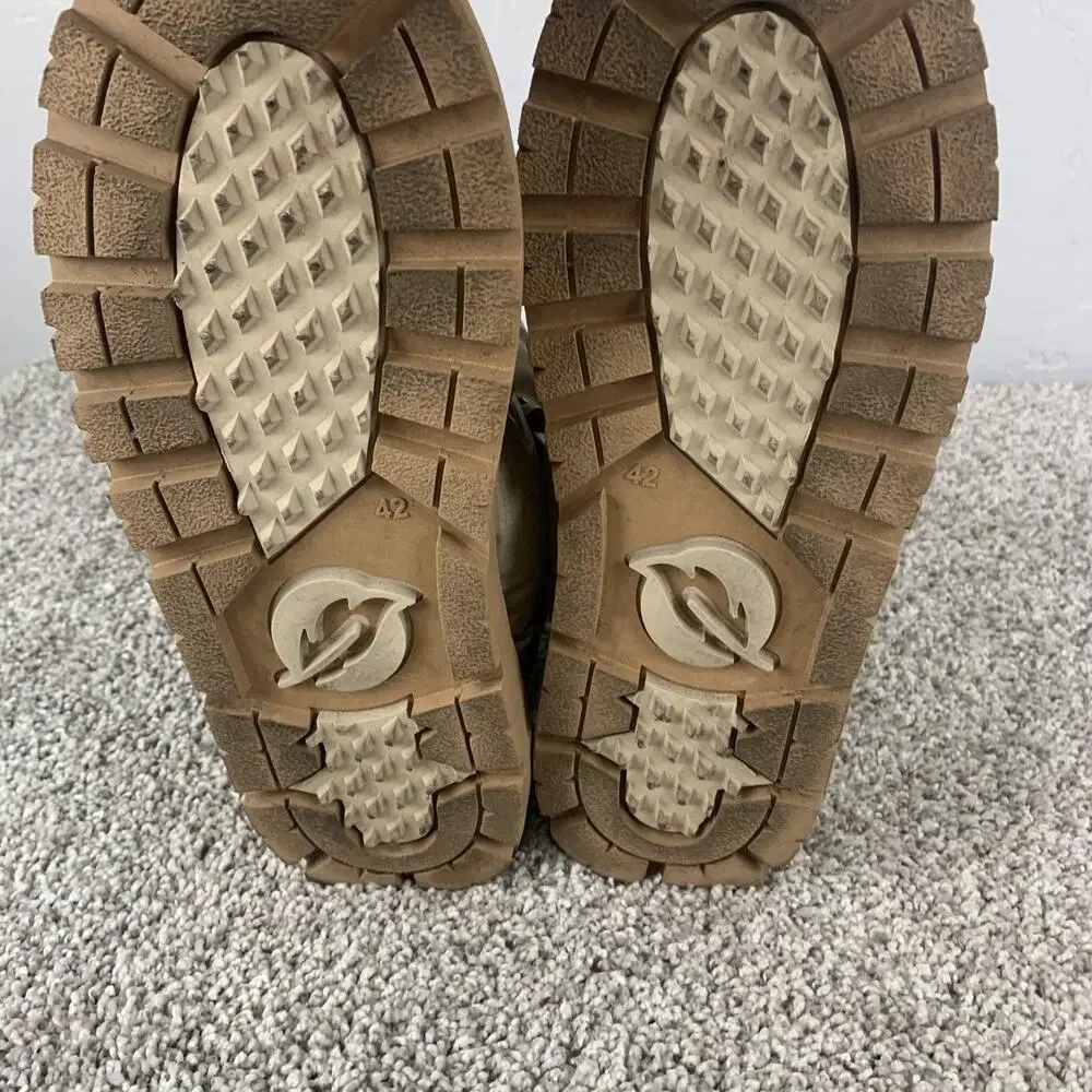 Flufié Boots Womens Size 11 Beige Quilted Nylon Ankle Snow Winter Insulated